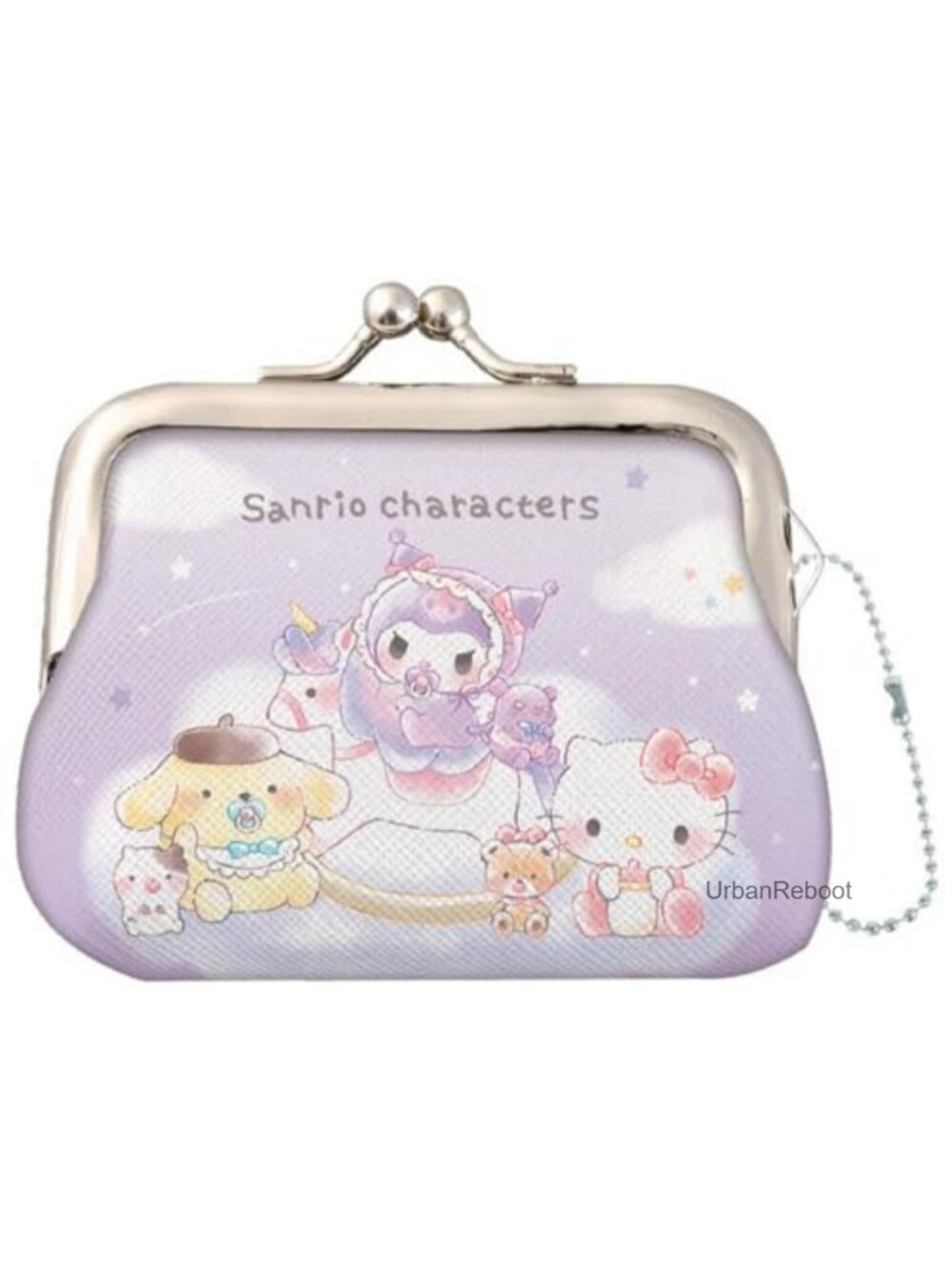 Sanrio Character Coin Case Synthetic Leather Kiss Lock Cartoon Wallet Pouch